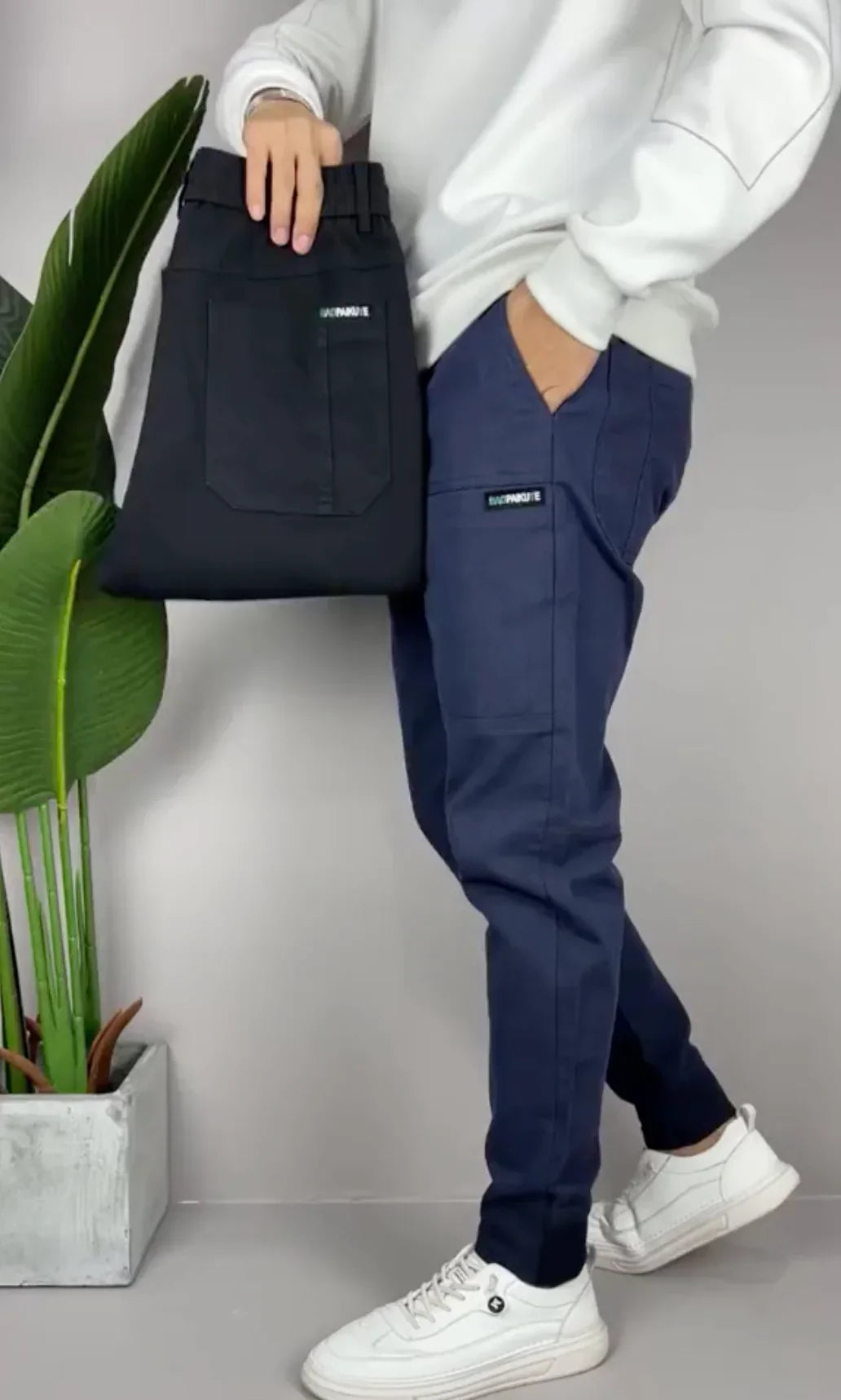 Elastiske cargobukser