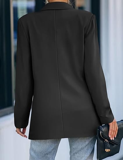 Cassandra - Klassisk Sort Blazer til Kvinder-Modiva