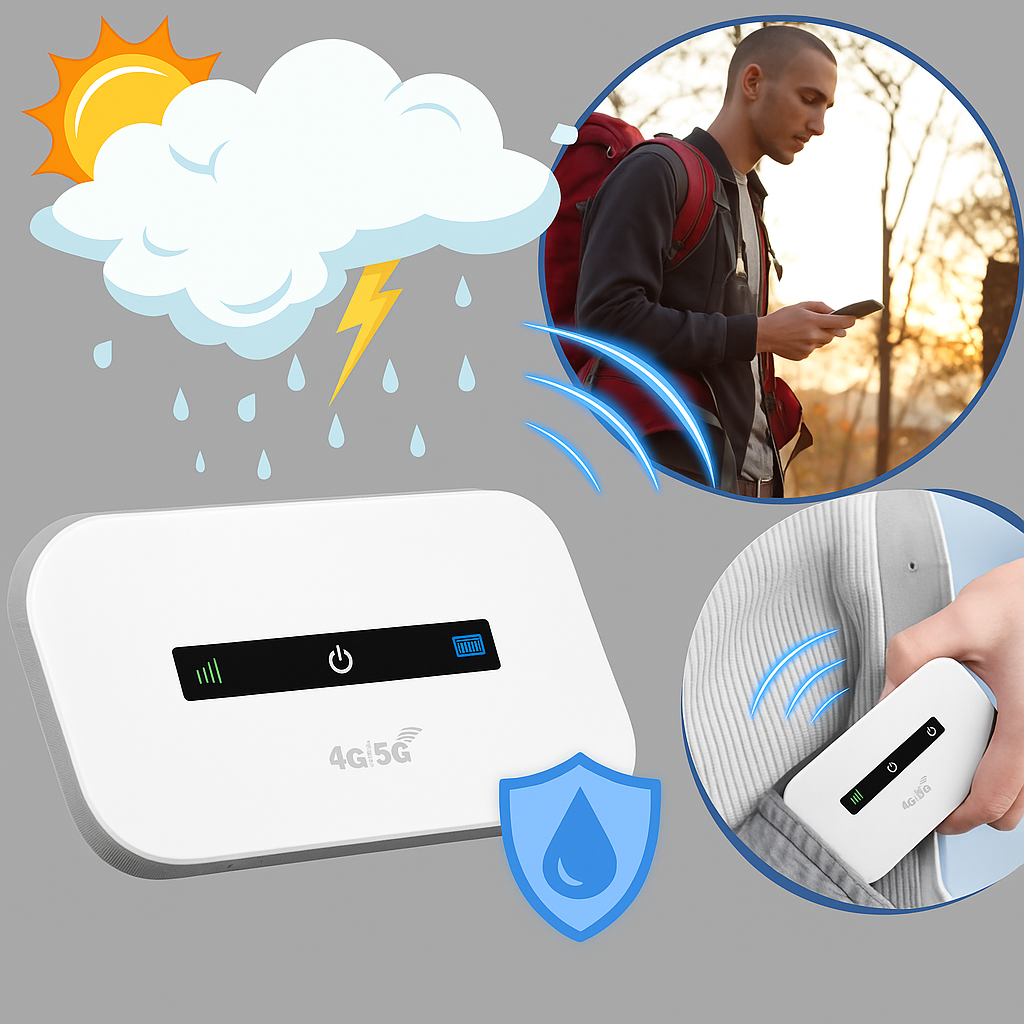 Bærbar Wi-Fi-router – internetadgang på farten