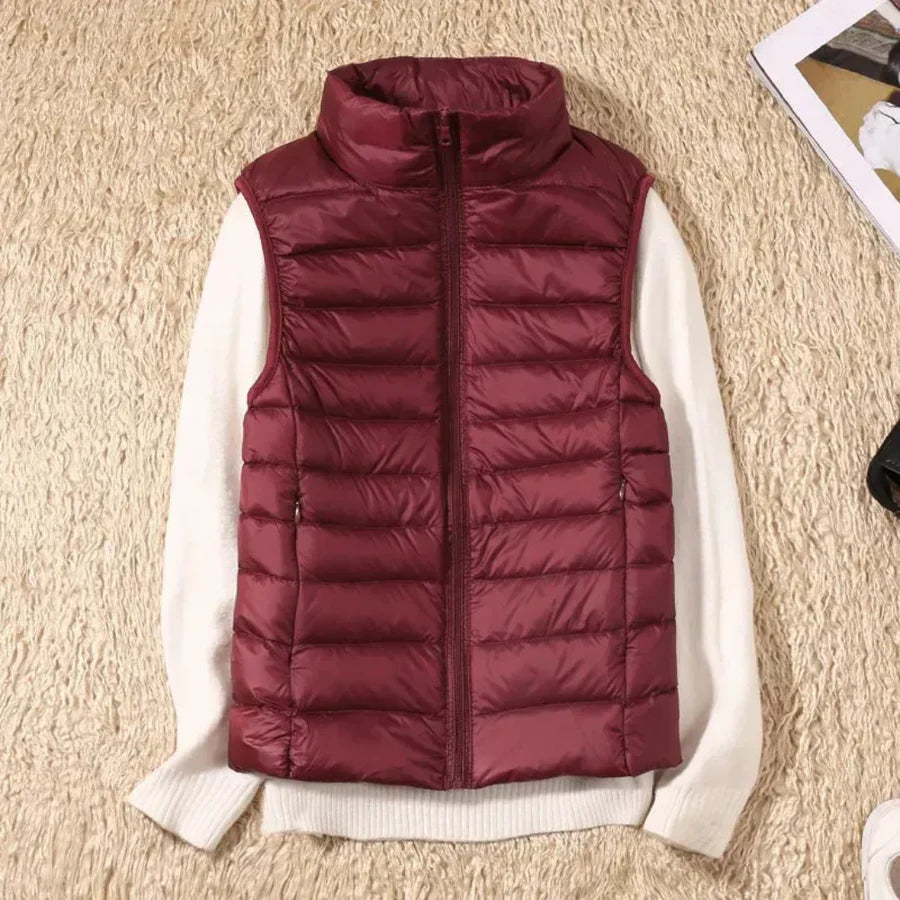 Vindtæt Kvinders Bodywarmer med Lynlås