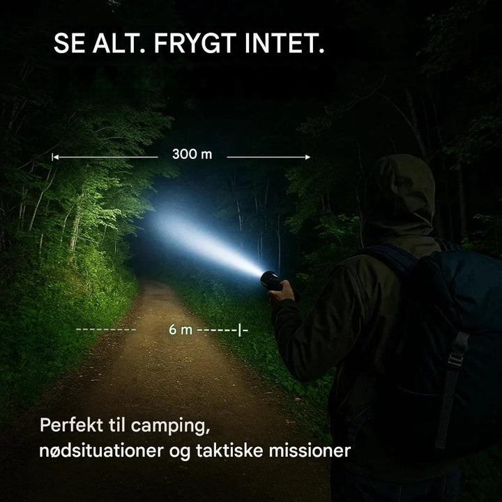 100.000 lumen taktisk lommelygte