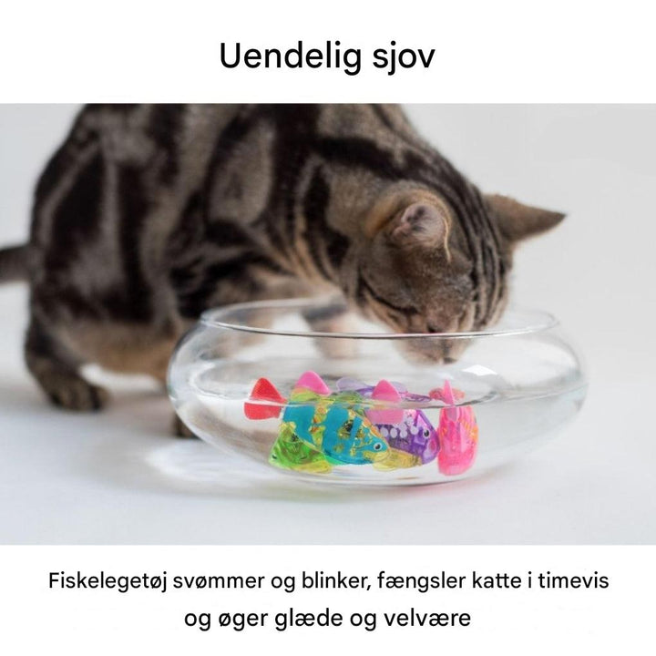Interaktivt kattelegetøjssæt – Realistisk svømmebevægelse og engagerende lys