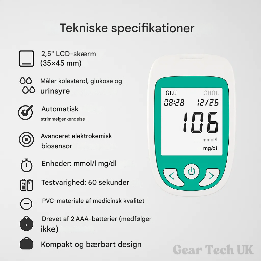 Multifunktionelt analysator-hjemmetestkit