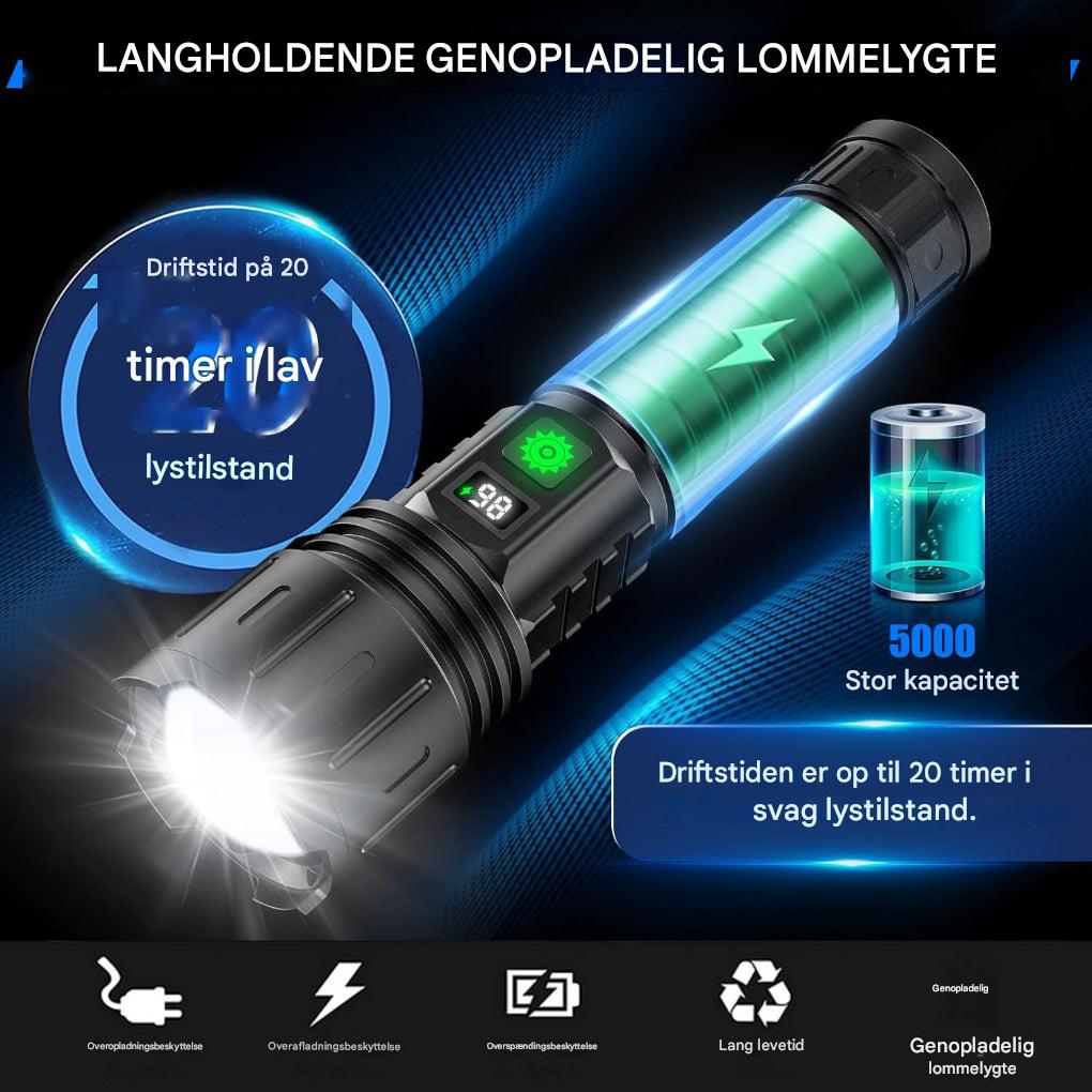 100.000 lumen taktisk lommelygte