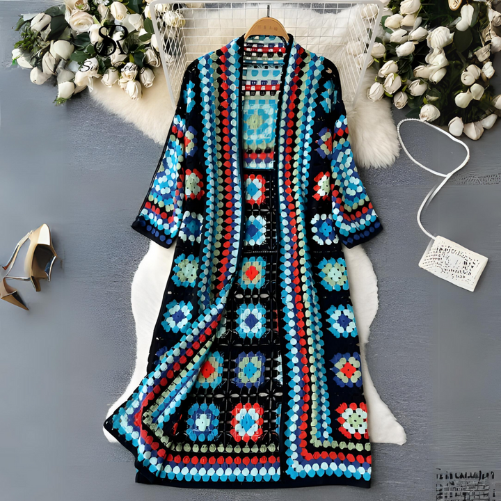 Corrie lang fargerik cardigan
