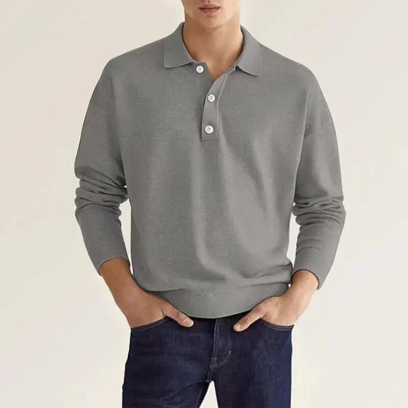 Long Sleeve Polo Shirt for Mænd