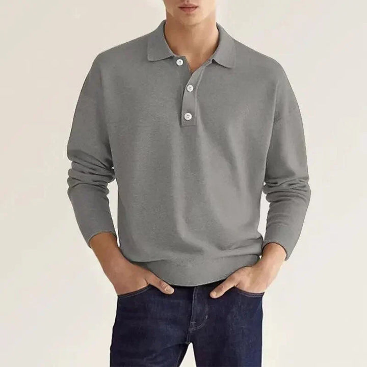 Long Sleeve Polo Shirt for Mænd