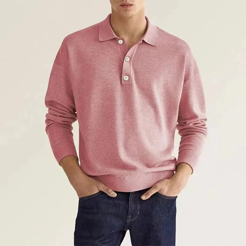 Long Sleeve Polo Shirt for Mænd