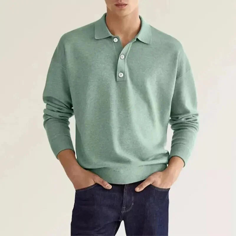 Long Sleeve Polo Shirt for Mænd