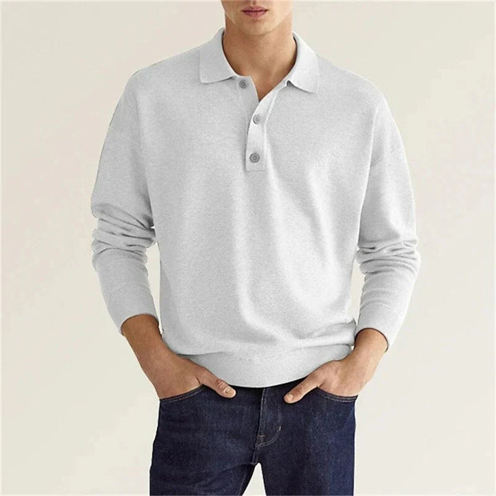 Long Sleeve Polo Shirt for Mænd