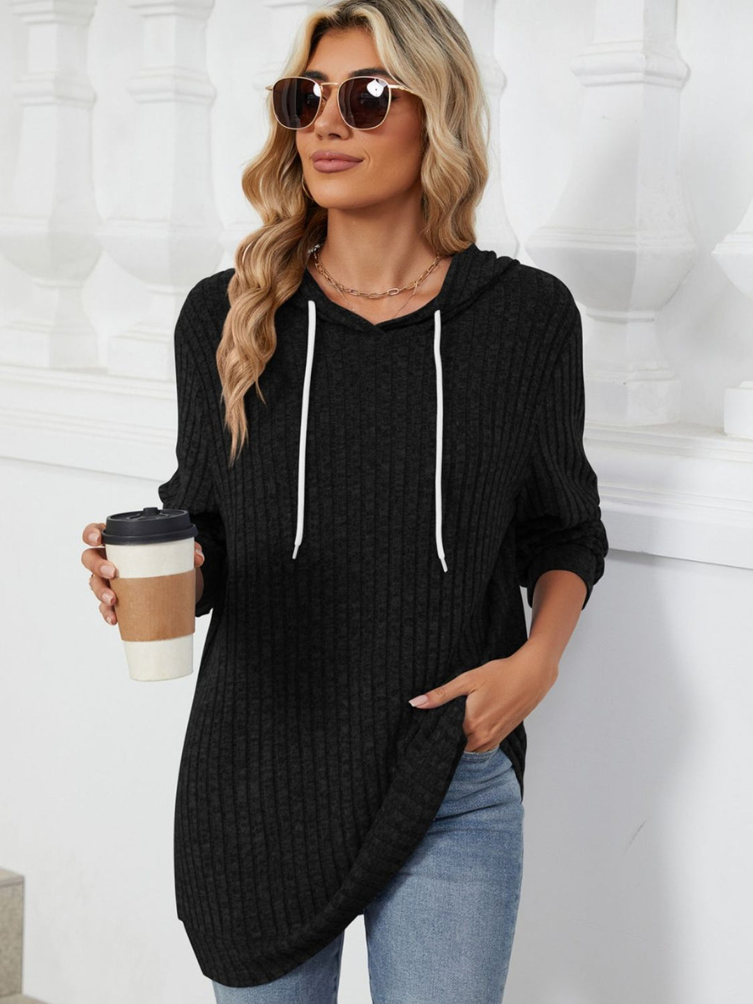 Quanna | Langærmet Hoodie til Kvinder-Modiva