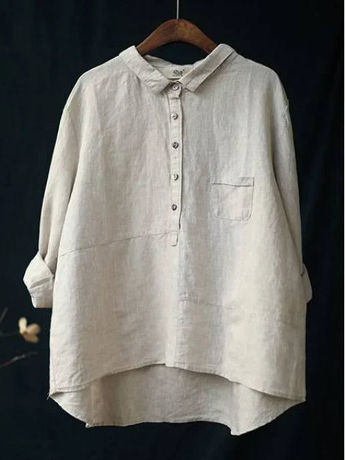 Elegant langærmet bluse til kvinder