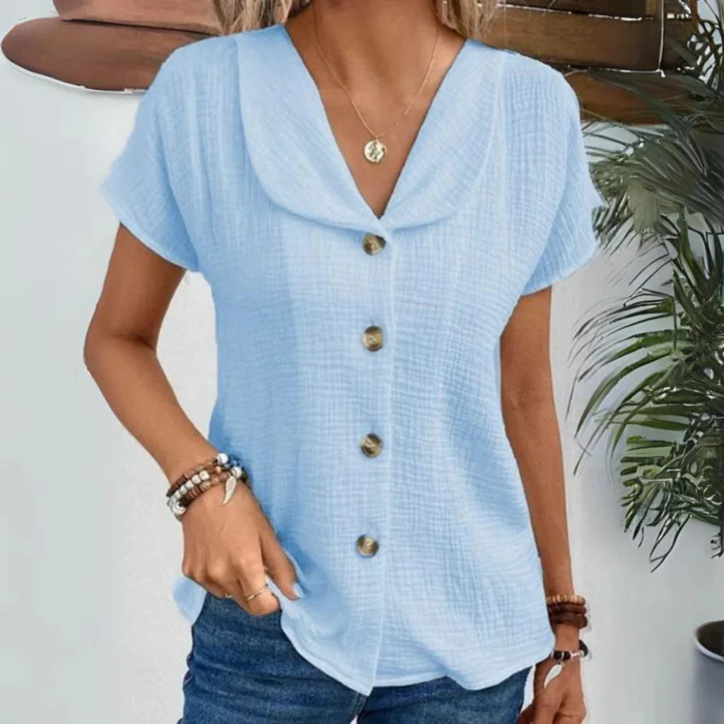 Dame elegant sommerbluse