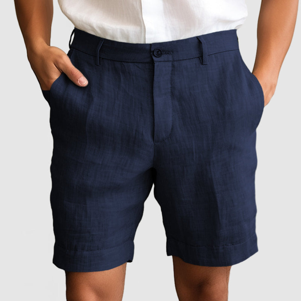 Herreshorts i afslappet bomuld og hør
