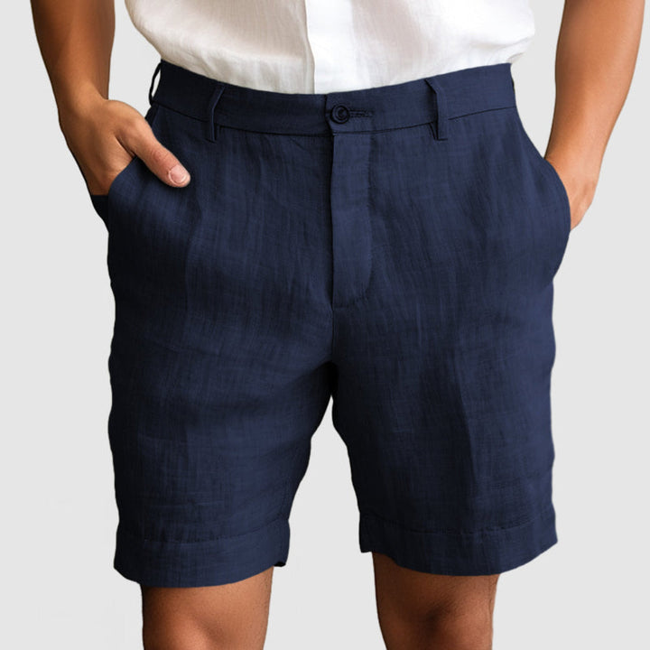 Herreshorts i afslappet bomuld og hør