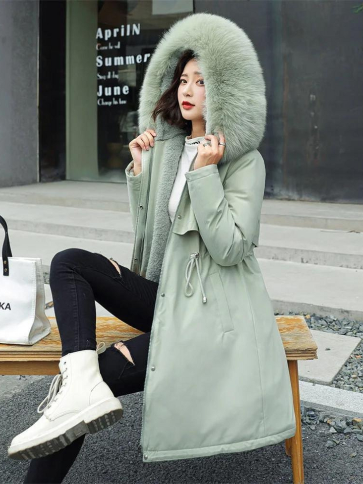 Vexana - Vinter Puffer Parka med Pelskrave-Modiva