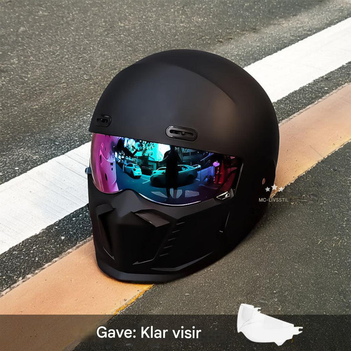 Motorcykelhjelm – DOT- og ECE-godkendt, tidløst look