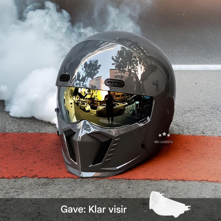 Motorcykelhjelm – DOT- og ECE-godkendt, tidløst look