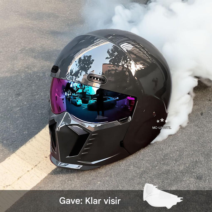 Motorcykelhjelm – DOT- og ECE-godkendt, tidløst look