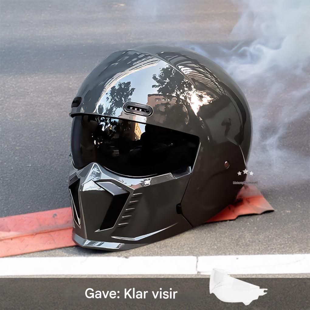 Motorcykelhjelm – DOT- og ECE-godkendt, tidløst look