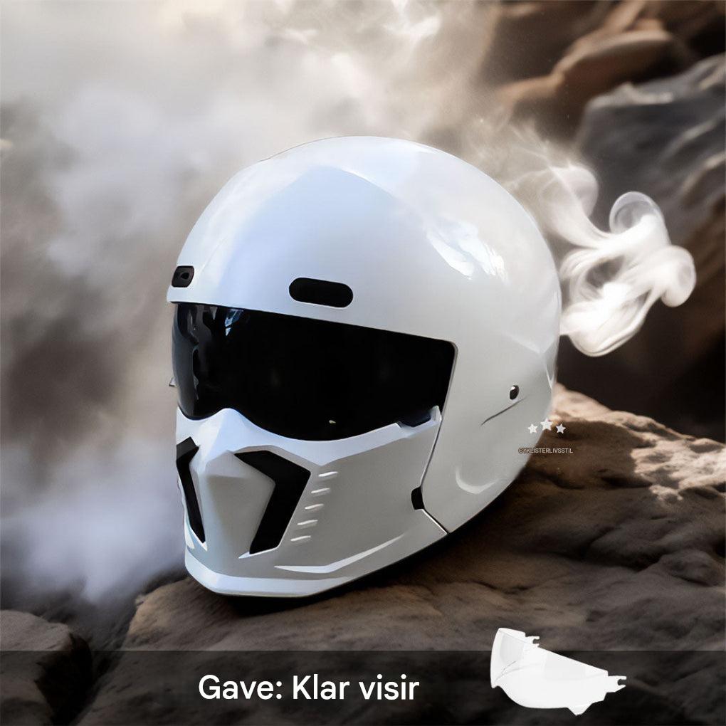 Motorcykelhjelm – DOT- og ECE-godkendt, tidløst look