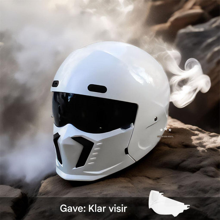 Motorcykelhjelm – DOT- og ECE-godkendt, tidløst look