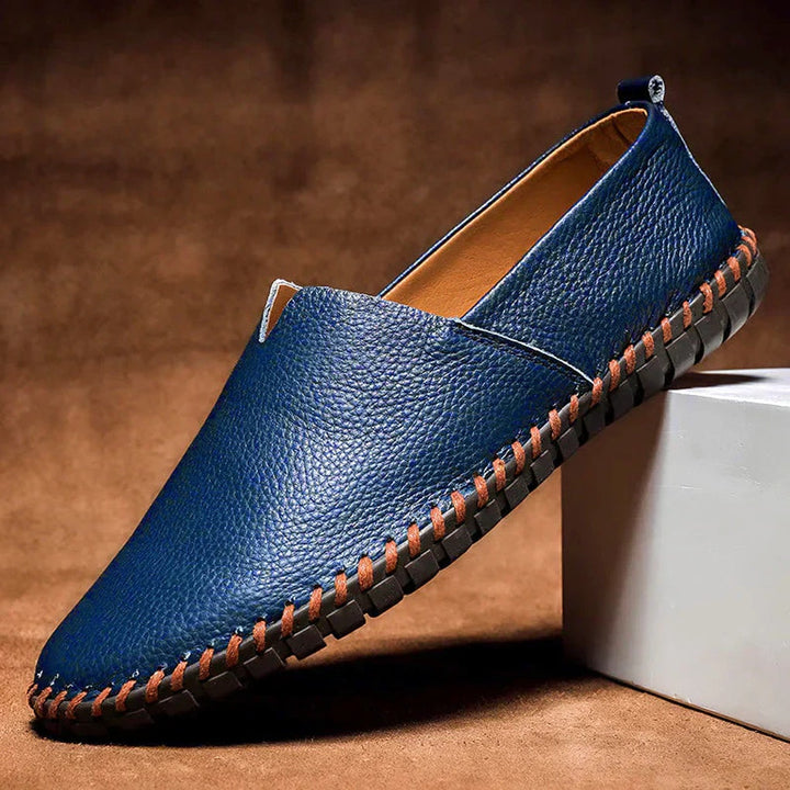 Elegante Loafers i Mat, Slip-Ons i Ægte Læder
