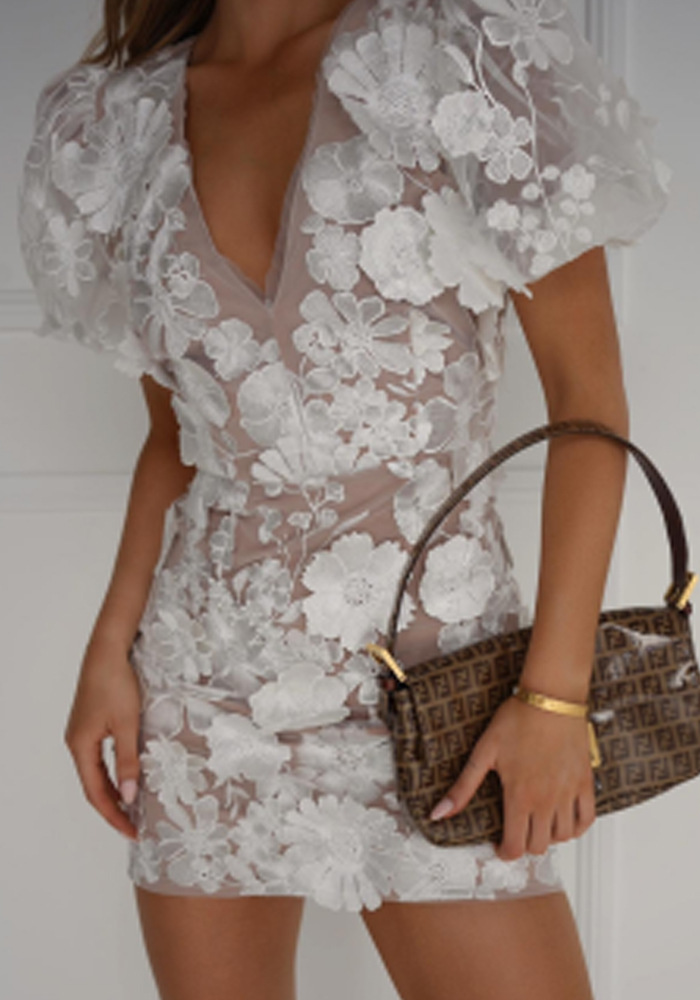 Blomstret Minikjole – Elegant & Forårsfrisk