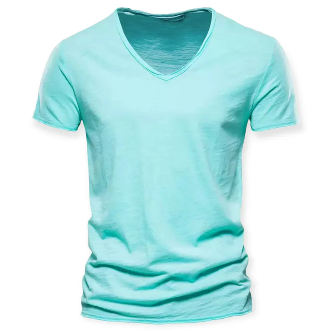 T-shirt med V-hals til mænd