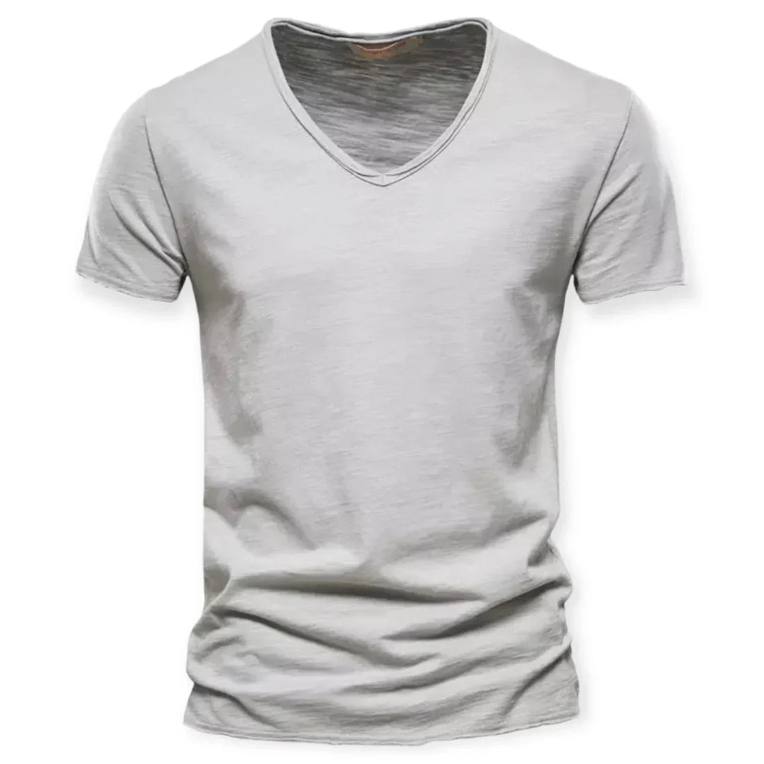 T-shirt med V-hals til mænd