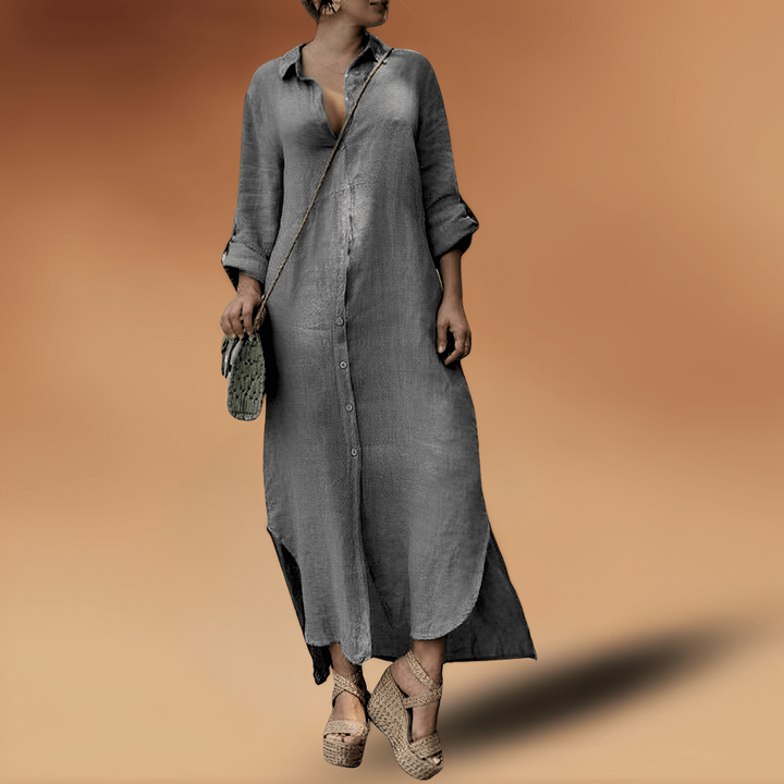 Elegant lang linned kjole