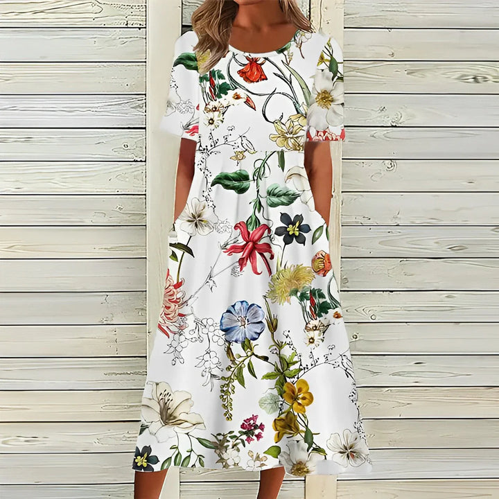 Sommerkjole med blomsterprint