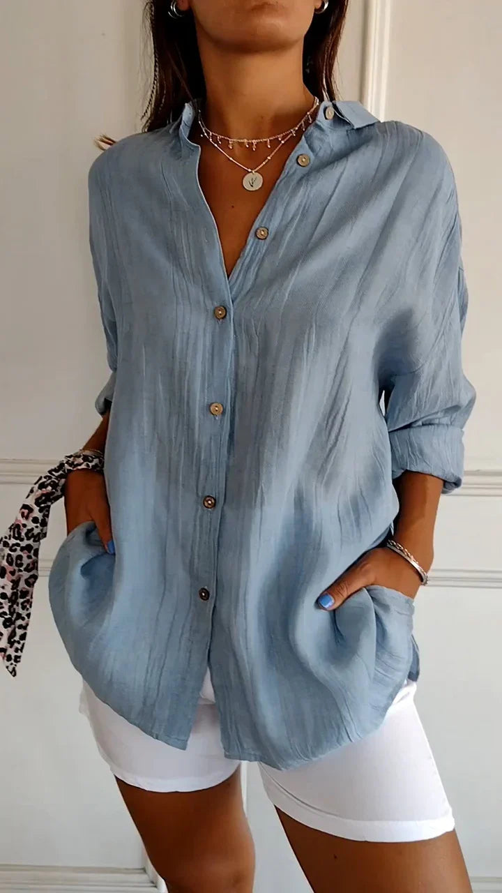 Afslappet Button-Down Skjorte til Kvinder
