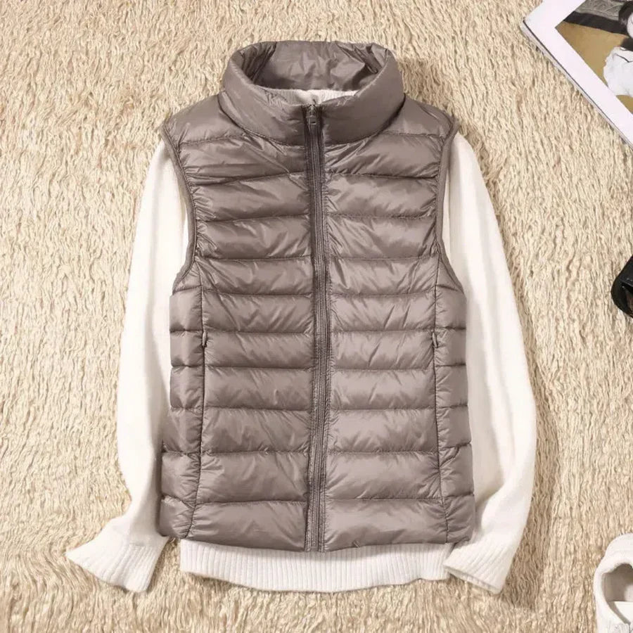 Vindtæt Kvinders Bodywarmer med Lynlås