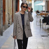 Rosetti - Vintage Dobbeltknappet Plaid Blazer