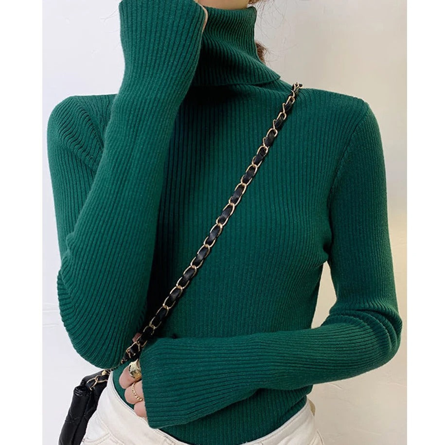 Kita - Blød og Stilfuld Kvinders Cashmere Sweater med Rullekrave-Modiva