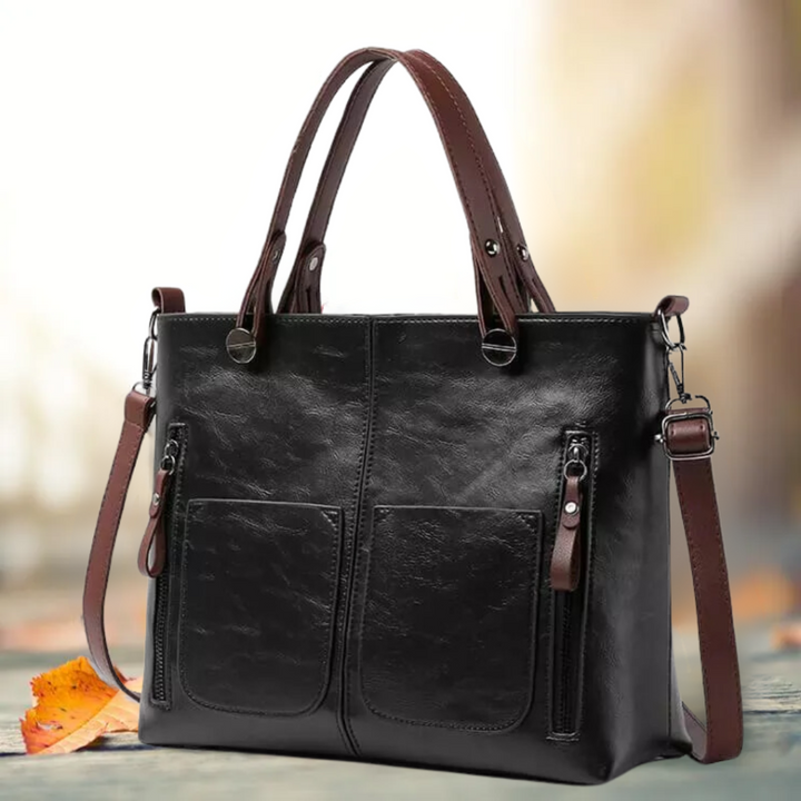 Elegant klassisk læder skuldertaske