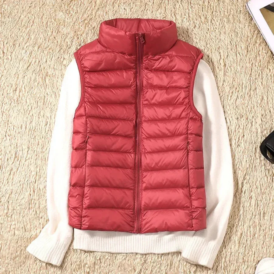 Vindtæt Kvinders Bodywarmer med Lynlås