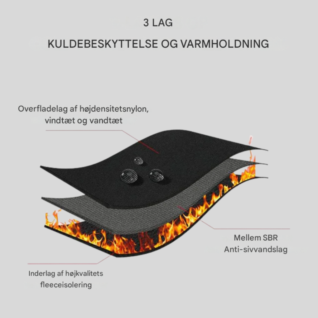 Vintervarmede handsker til cykling, cykelløb og skiløb