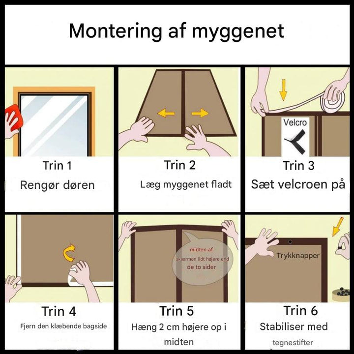 Magnetisk skærmdør – Håndfri insektbarriere