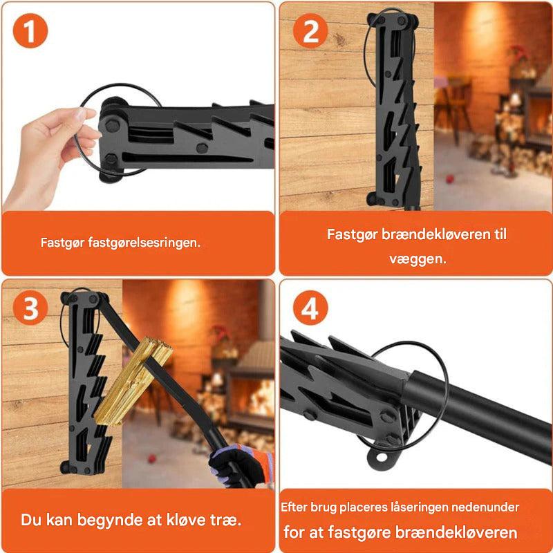 Vægmonteret brændekløver