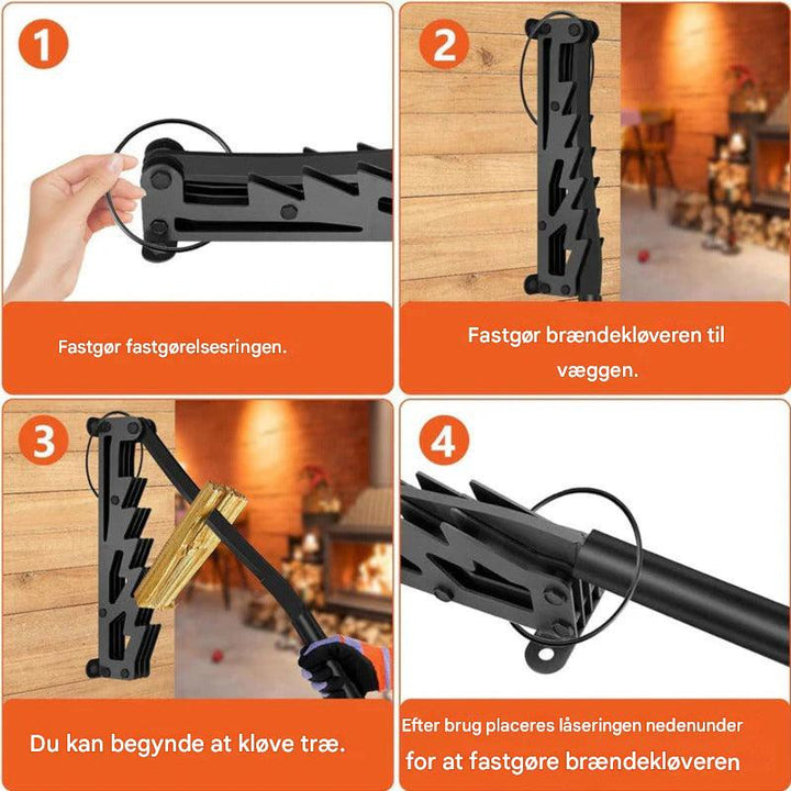 Vægmonteret brændekløver