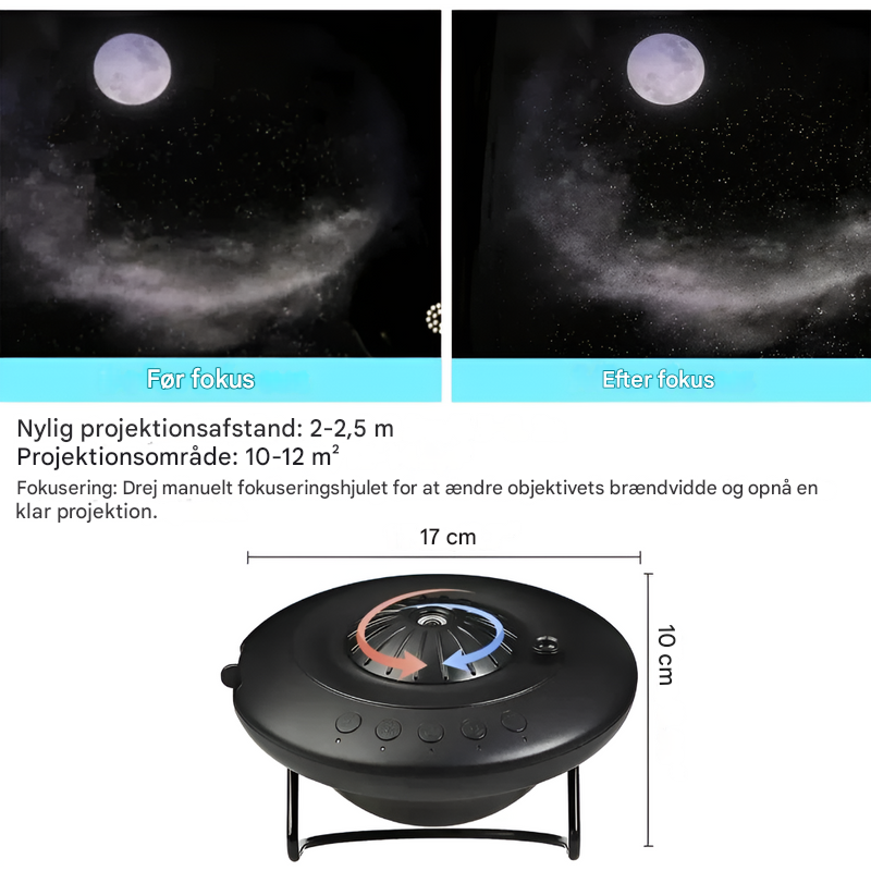 Galakseprojektor med planetariumeffekter