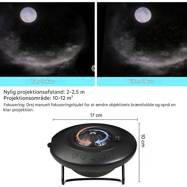 Galakseprojektor med planetariumeffekter