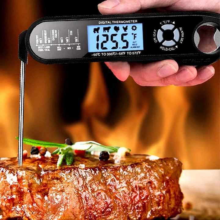 Digitalt køkkentermometer – øjeblikkelig aflæsning med alarm- og holdfunktion