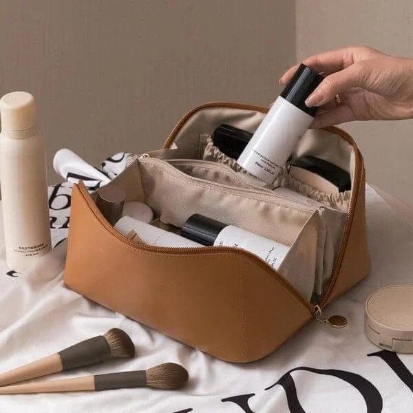 Læder Makeup Taske