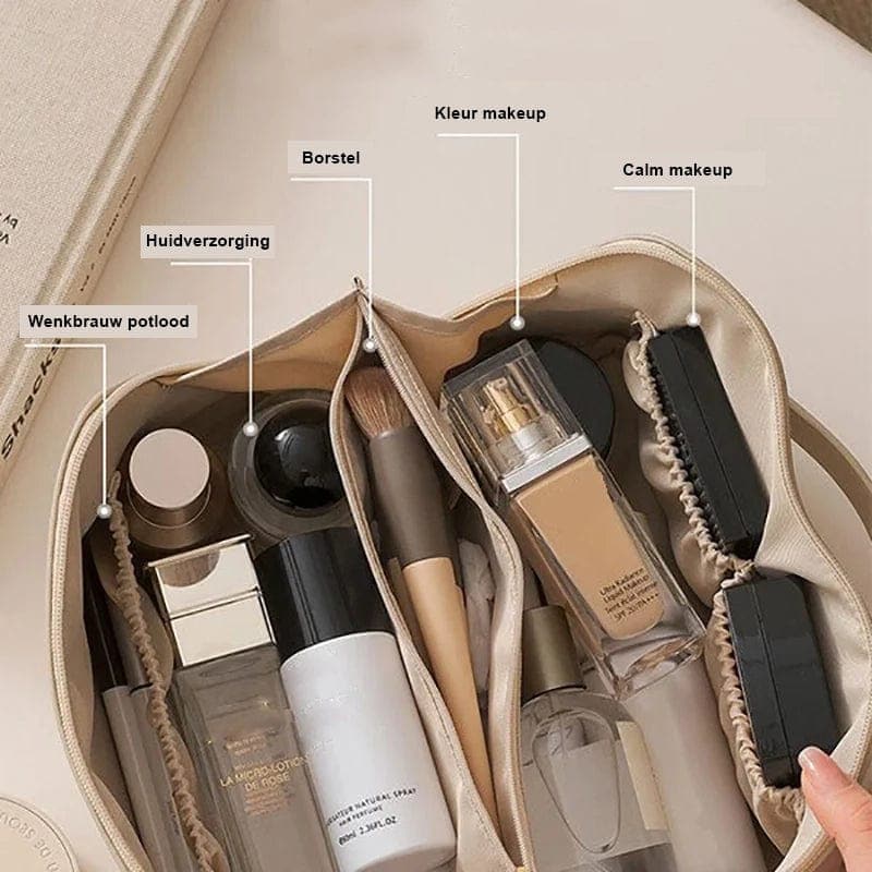 Læder Makeup Taske