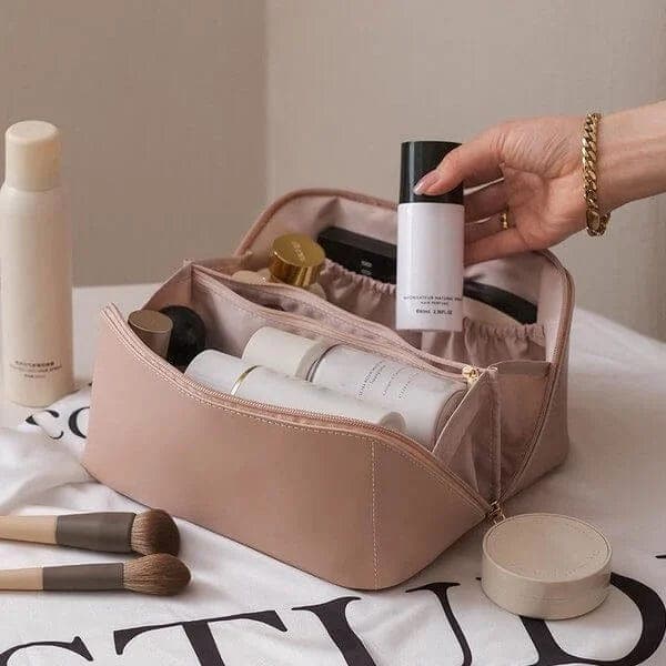 Læder Makeup Taske