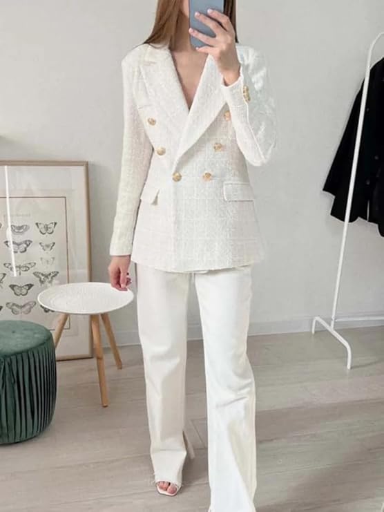 Angel - Elegant Tweed Blazer til Kvinder-Modiva