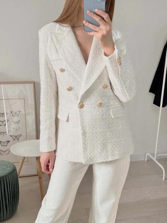 Angel - Elegant Tweed Blazer til Kvinder-Modiva
